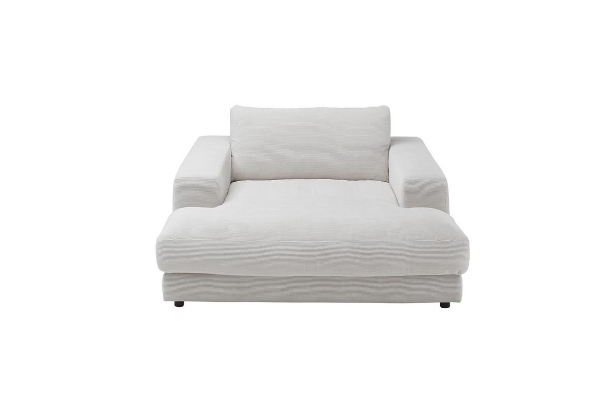 LONGSEAT MADELINE Weiß Cord - Schwarz/Weiß, Kunststoff/Textil (150/86/170cm) - KAWOLA