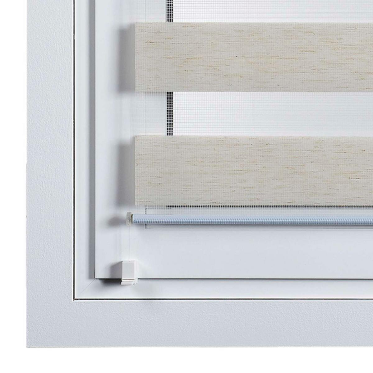 DOPPELROLLO Leinen, 150 cm x 180 cm - Beige, Kunststoff (150/180cm) - STORESDECO