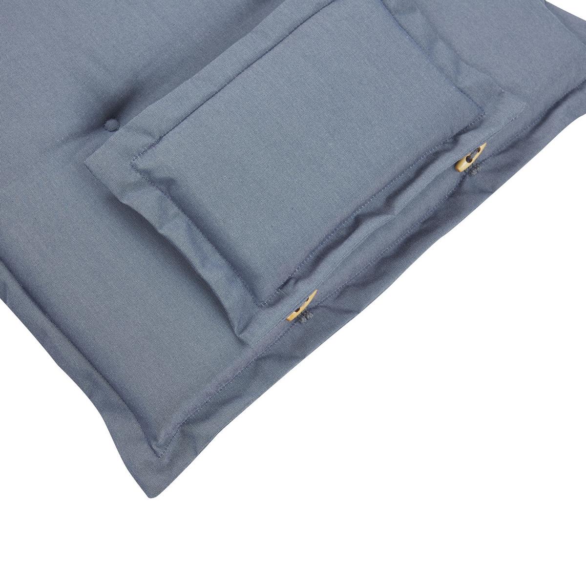 SITZAUFLAGEN 6er-Set Blau 50/45 cm Java/Amantea - Blau, Textil (71/71/50cm) - Beliani