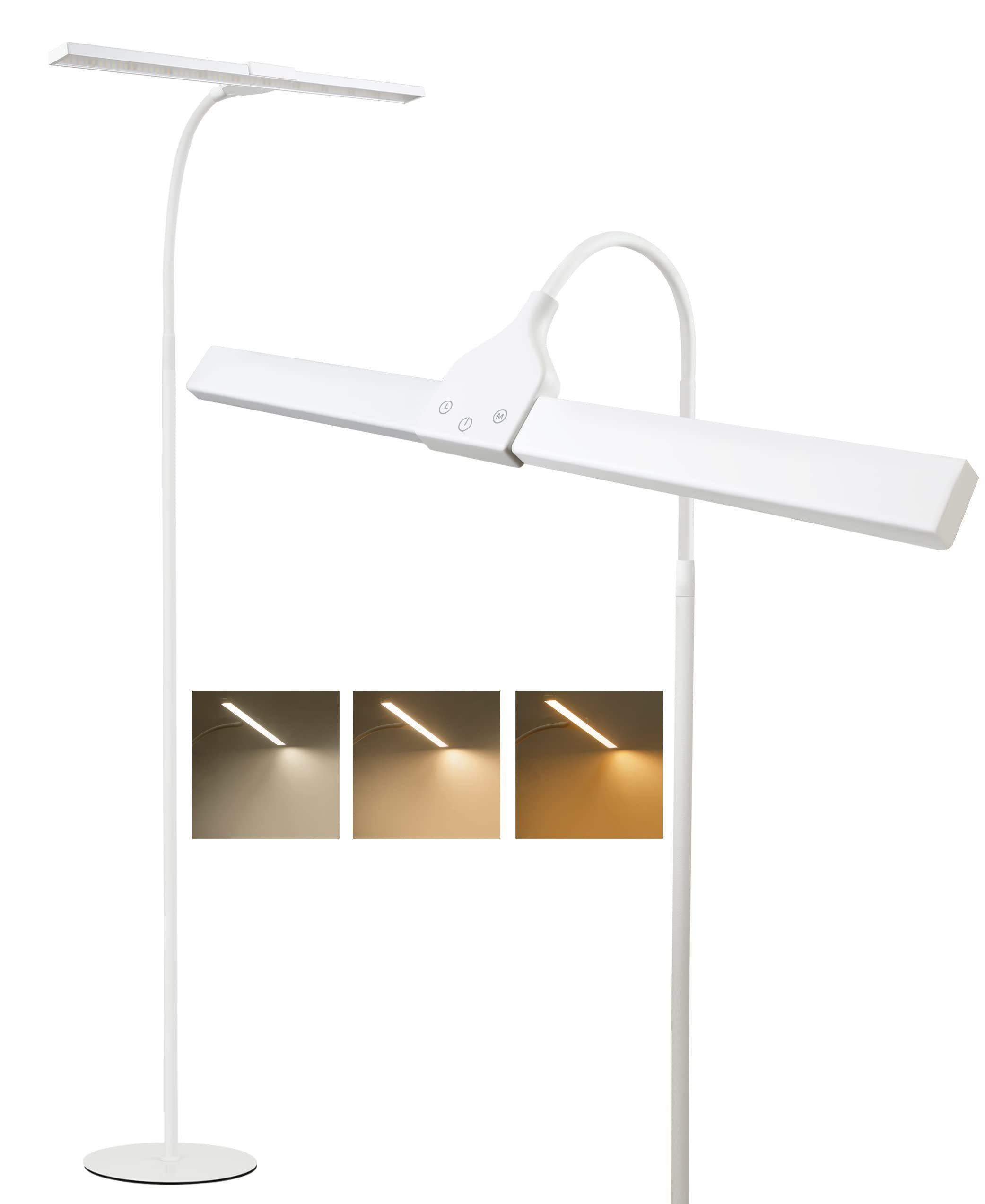 STEHLAMPE Lichtwin 26.0/22.0/156.0 cm - Weiß, Metall (156/26/22cm) - ZMH