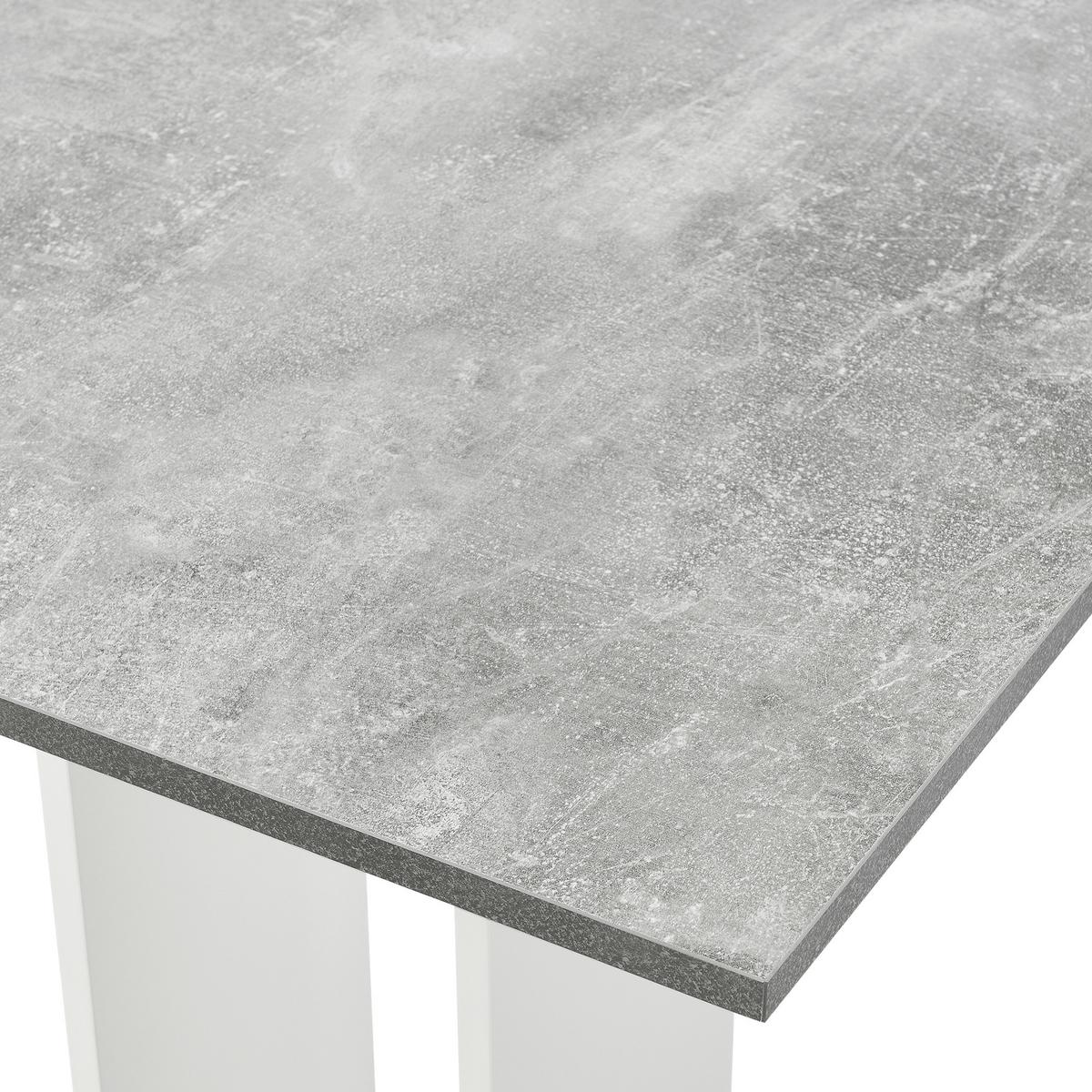 KÜCHENTISCH Lindesnes - Weiß/Grau, Holzwerkstoff (65/65/78cm) - [en.casa]