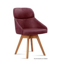 ESSZIMMERSTUHL drehbar (6er-Set) Drala 52x82x63 Eiche geölt/Marsala - Eichefarben/Brombeere, Kunststoff (63/82/52cm) - 58aufmkessel
