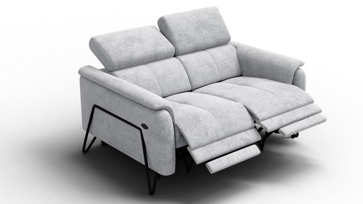 RELAXSOFA RODEN 2-Sitzer, hellgrau - Hellgrau, Holz/Textil (152/82/103cm) - Wozimo