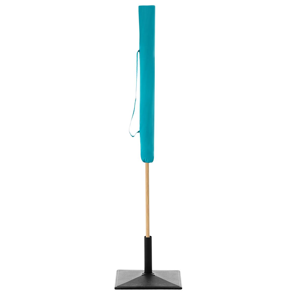MARKTSCHIRM 232 cm Türkis Sestriere - Hellbraun/Blau, Textil (232/232cm) - Beliani