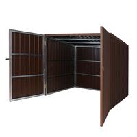 MÜLLTONNENVERKLEIDUNG Braun - Braun, Metall (213/172/160cm) - MCW