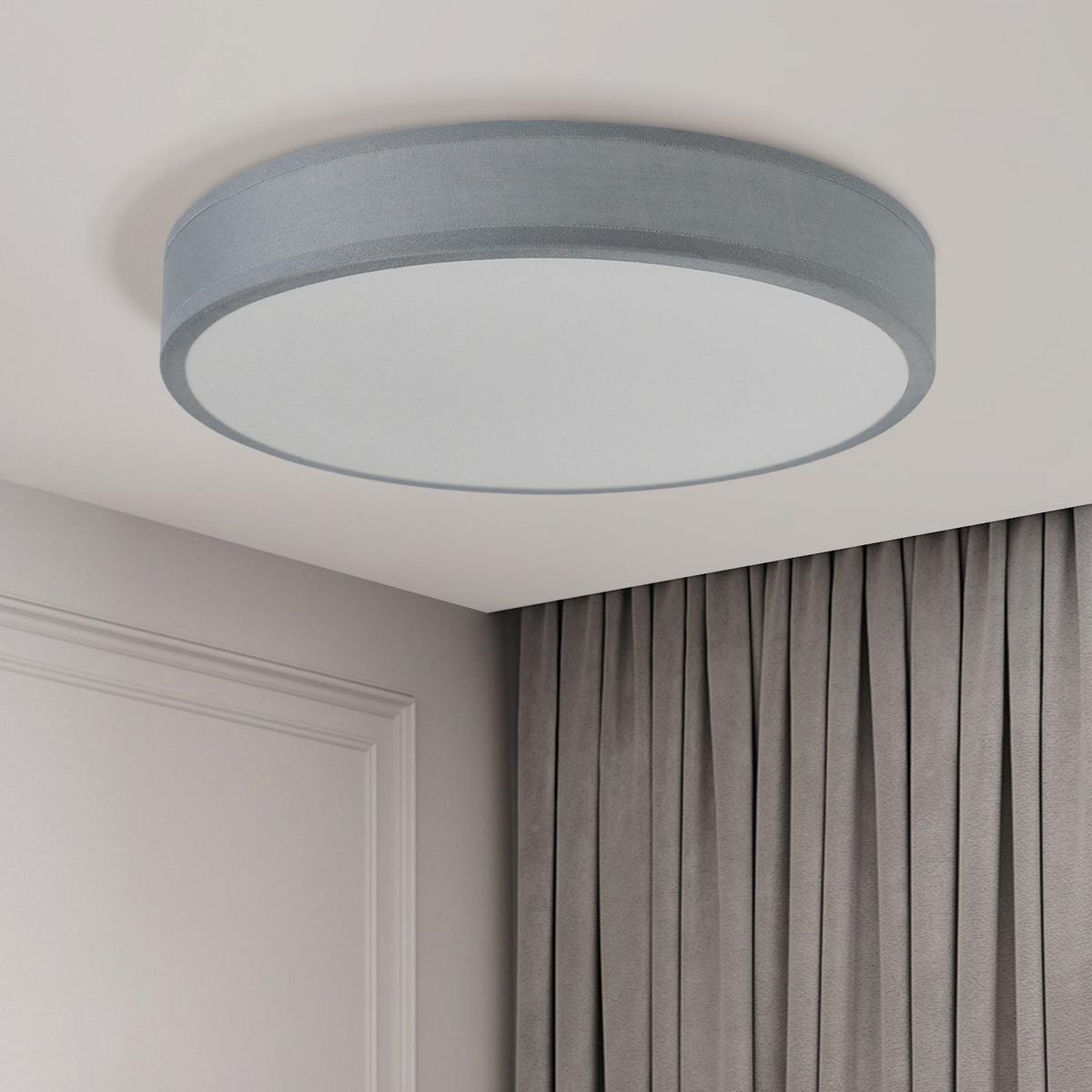 LED-DECKENLEUCHTE Alvira 30/30/6 cm - Grün, Textil (30/30/6cm) - Nettlife