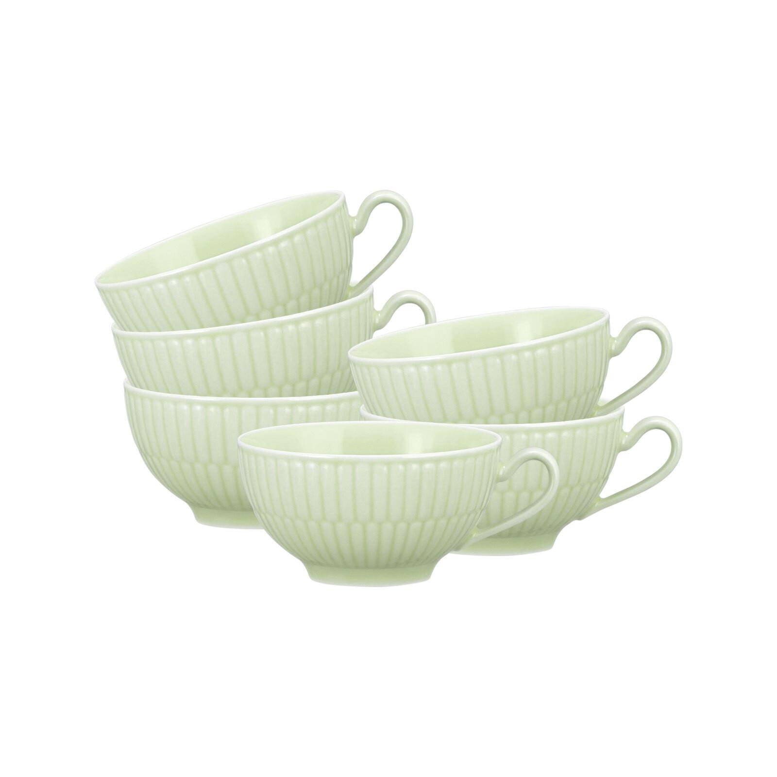 TEETASSEN Amina Seladon 0,14 l 6er Set - Grün, Keramik (0.14L) - Seltmann Weiden