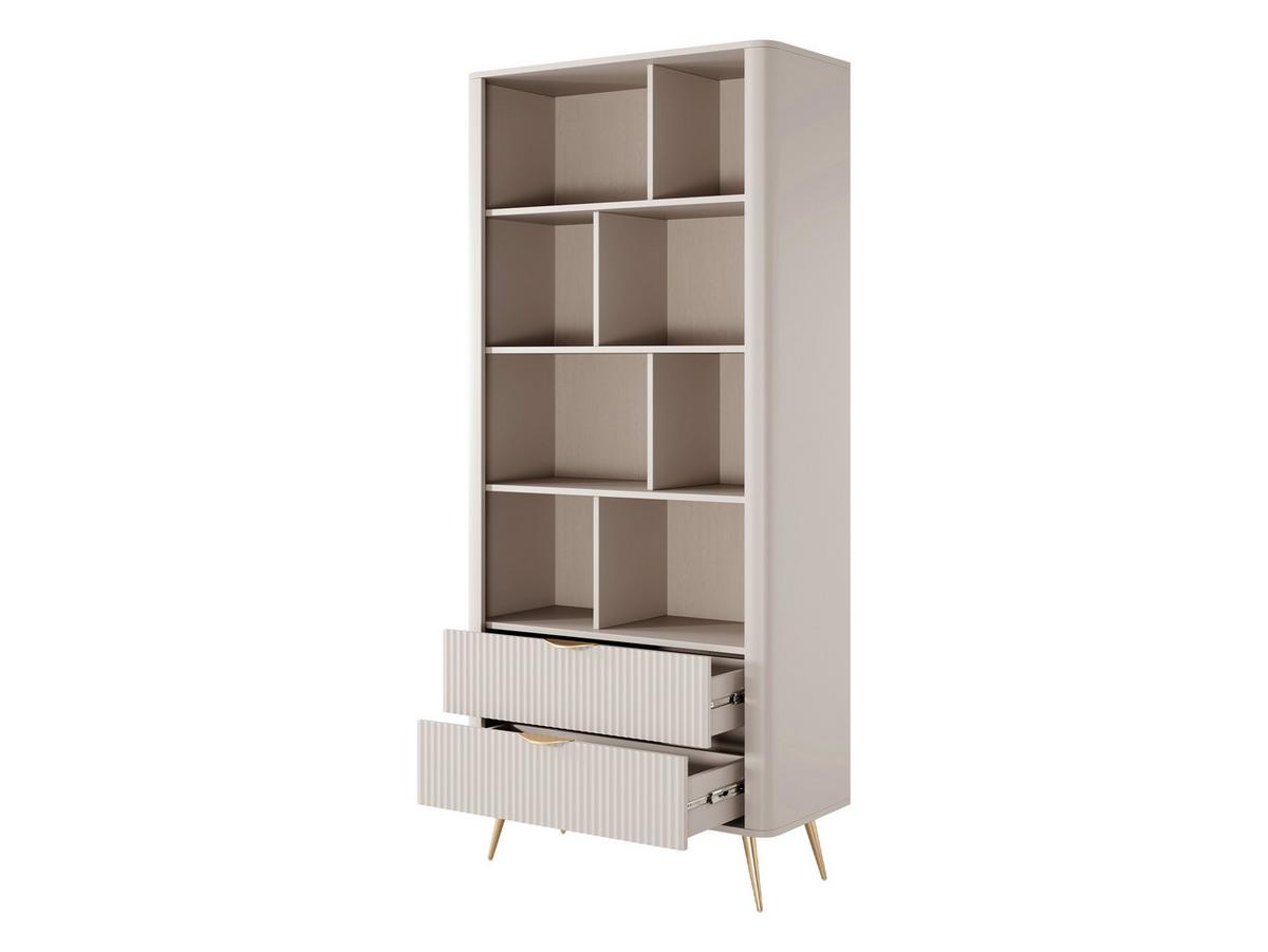 BÜCHERREGAL Lante - Goldfarben/Weiß, Holzwerkstoff/Metall (88/194/38cm) - MIRJAN24