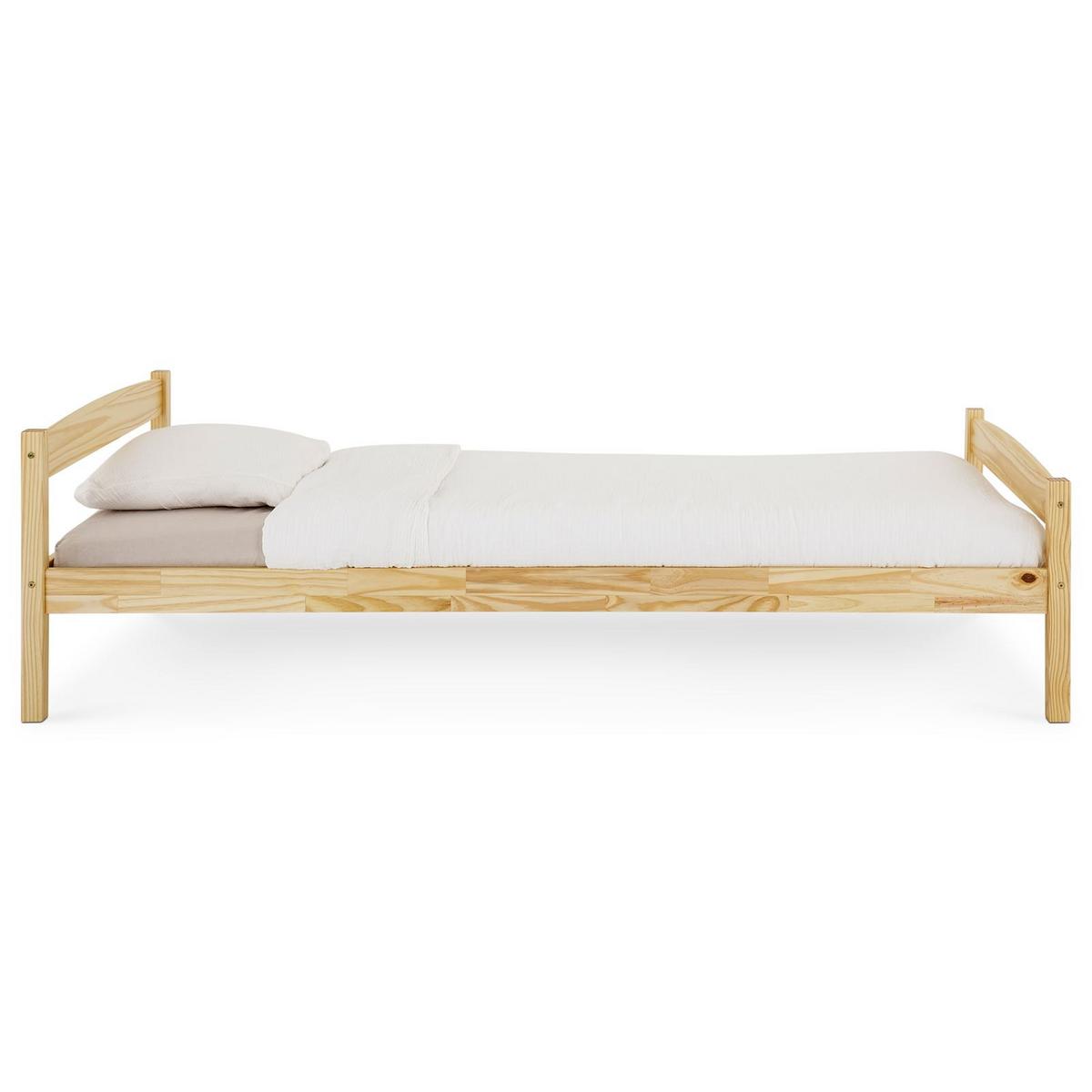 EINZELBETT BORIS 90x200 cm natur - Naturfarben, Holz (90/200cm) - IDIMEX