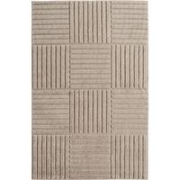 TEPPICH Hochflor RIGI in Beige, mit Cord-Streifen-Patchwork, 120 x 170 cm - Beige, Textil (170/120cm) - KADIMA DESIGN