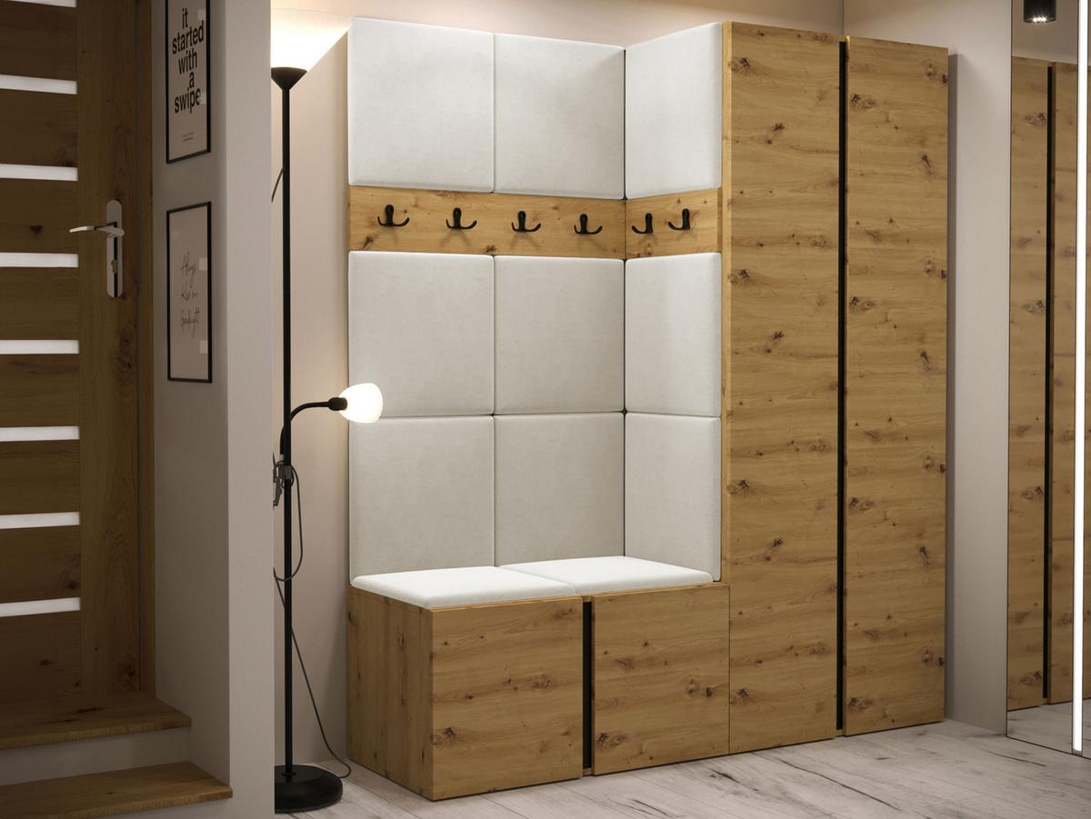 GARDEROBEN-SET Orion III - Beige/Eiche Artisan, Holzwerkstoff/Kunststoff (158/186/46cm) - MIRJAN24