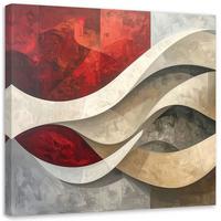 LEINWANDBILD 3D und geometrisch 60x60cm - Multicolor, Textil (60/60cm) - Feeby