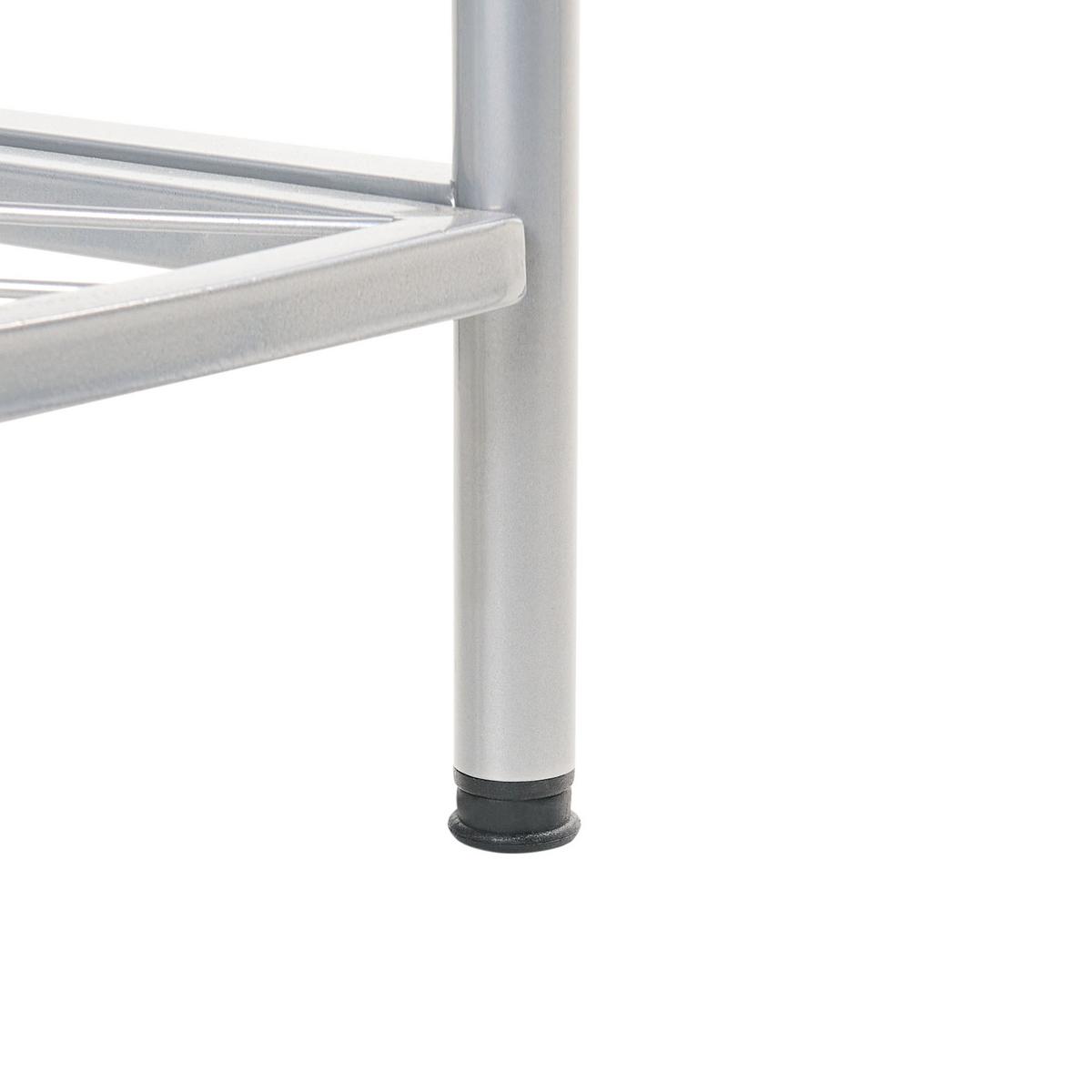 ECK-GARDEROBENSTÄNDER Silber Lawton - Silberfarben, Metall (53/160/37cm) - Beliani