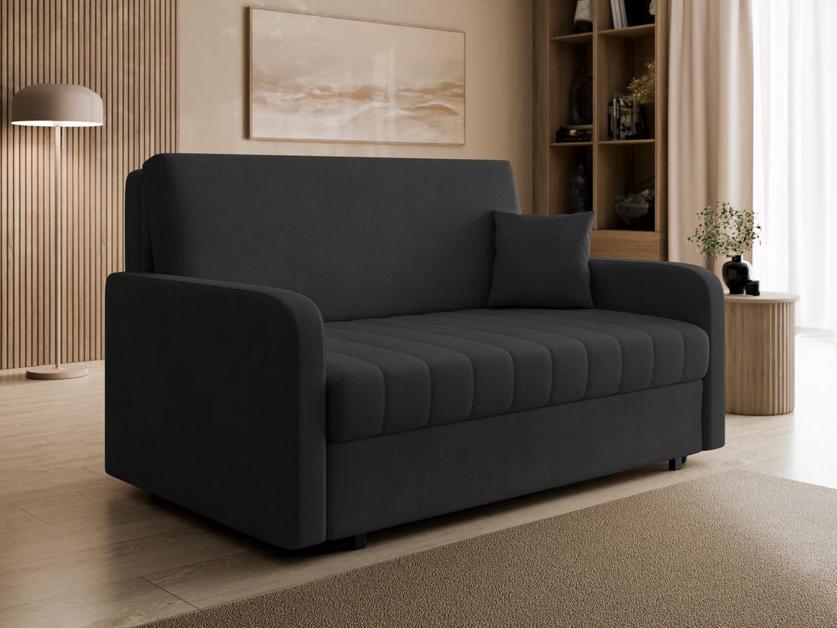 SCHLAFSOFA Viva Silk IV - Schwarz, Holz/Textil (172/85/98cm) - MIRJAN24