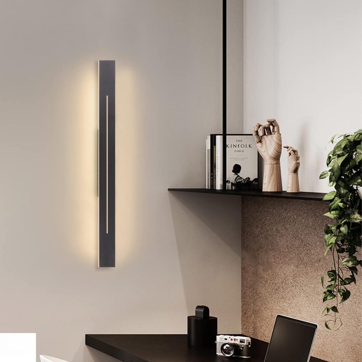 LED WANDLEUCHTE Raum - Schwarz, Metall (5/4/60cm) - Nettlife
