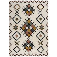 WOLLTEPPICH BRUE, mit Rautenmuster, aus Wolle, Bunt, 120 x 170 cm - Multicolor, Textil (170/120cm) - KADIMA DESIGN