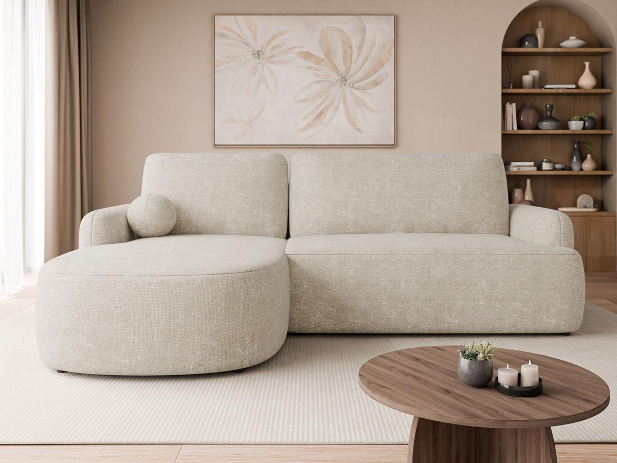ECKSOFA Loridu Premium, Seite: Links - Beige/Schwarz, Holz/Kunststoff (250/174cm) - MIRJAN24