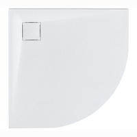 DUSCHWANNE 80/80/3 cm Weiß Paron - Weiß, Kunststoff (80/3/80cm) - Beliani