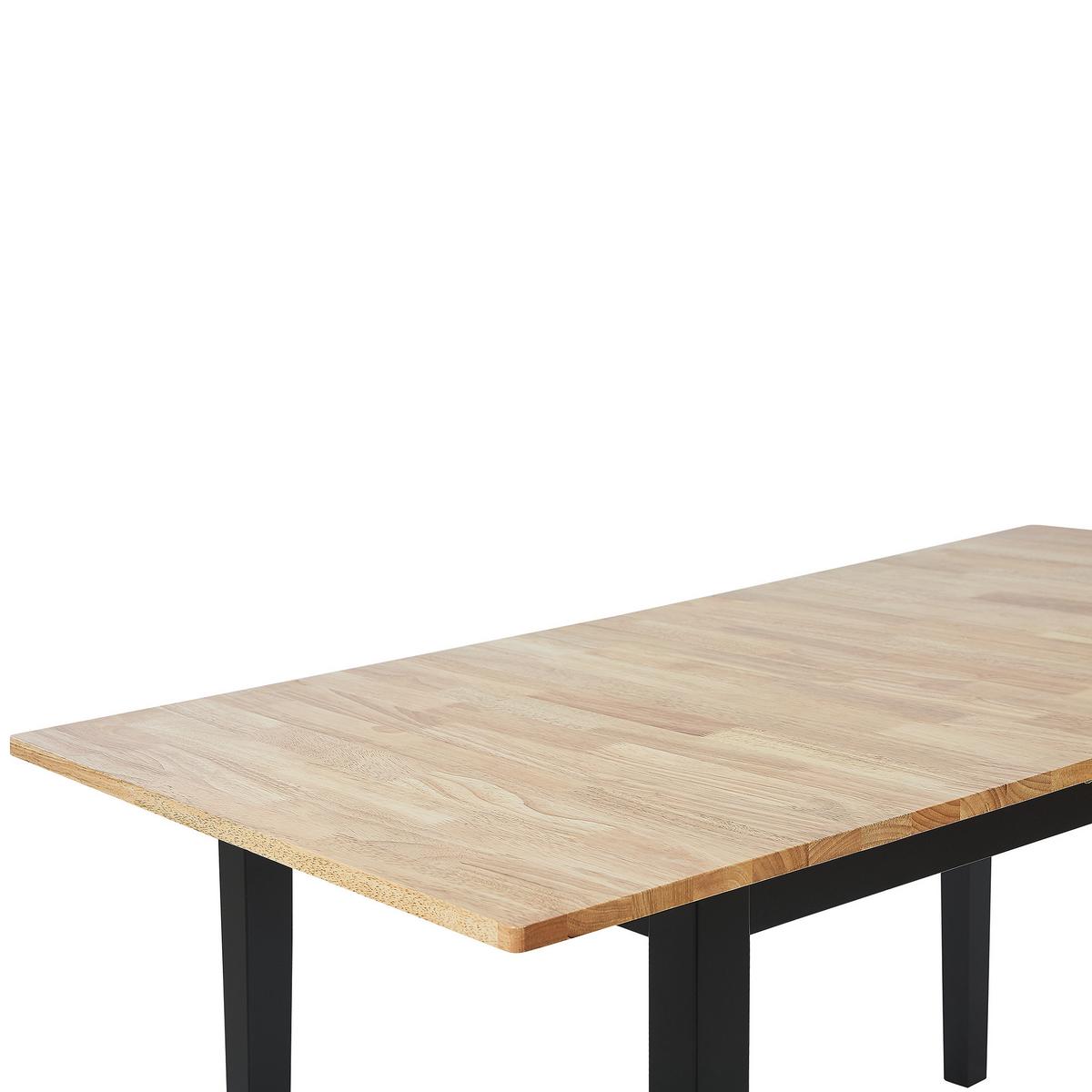 ESSTISCH 120-150/80/74 cm Hellbraun, Schwarz Rechteckig Houston - Hellbraun, Holz (150/80/74cm) - Beliani