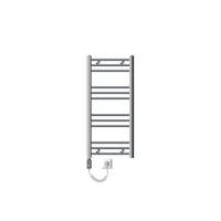 BADHEIZKÖRPER elektrisch Sahara 400x800 mm Chrome gebogen mit Heizstab 300W - Chromfarben, Metall (3/80/40cm) - LuxeBath