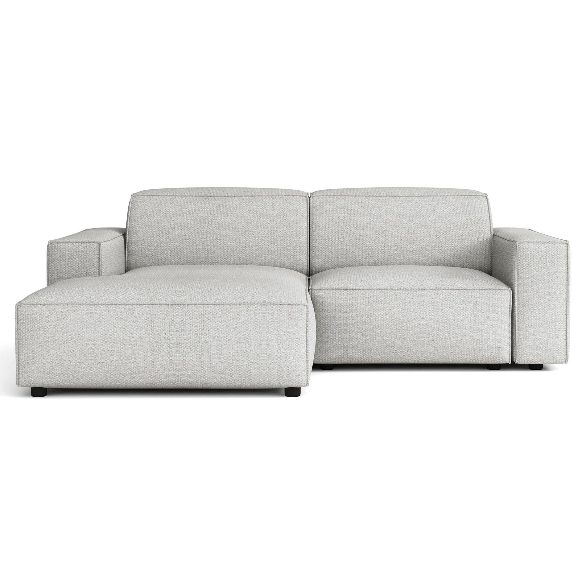 ECKSOFA Sellmo 210 cm - Hellgrau/Schwarz, Kunststoff/Textil (210/166cm) - Selsey