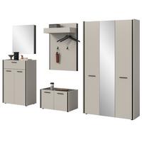 GARDEROBEN-SET 5-teilig Kaschmir 287 x 190 cm, Garderobenschränke mit Soft-Close - Kaschmir/Schwarz, Holzwerkstoff/Kunststoff (287/190/40cm) - Inn.Furn