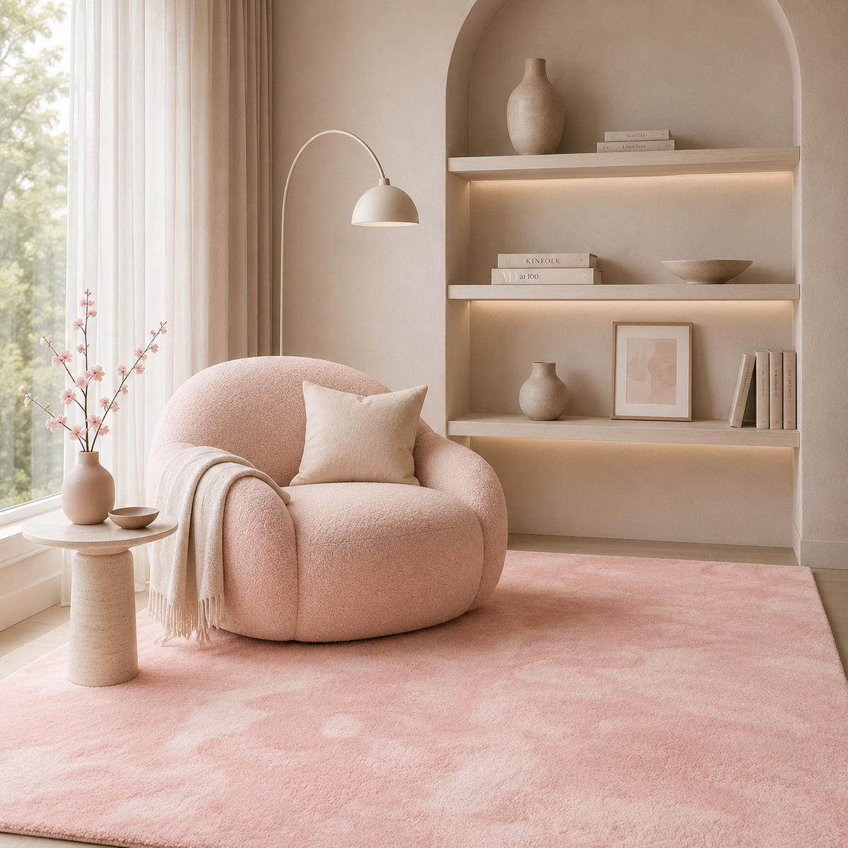 FELLTEPPICH SUPER SOFT PEARL - Rosa, Textil (80/150cm) - Pergamon