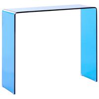 KONSOLENTISCH Sicherheitsglas Blau Kendall - Blau, Glas (90/75/30cm) - Beliani