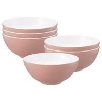 SCHÜSSELN Life Fashion Posh Rose ø 21 cm 6er Set - Rosa, Keramik (21.2cm) - Seltmann Weiden