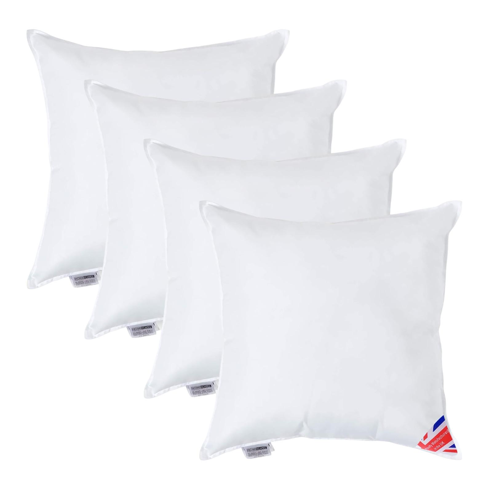 FÜLLKISSEN 4er-Set – 60/60 cm, Super-Mikrofaser - Weiß, Textil (60/60cm) - Homescapes