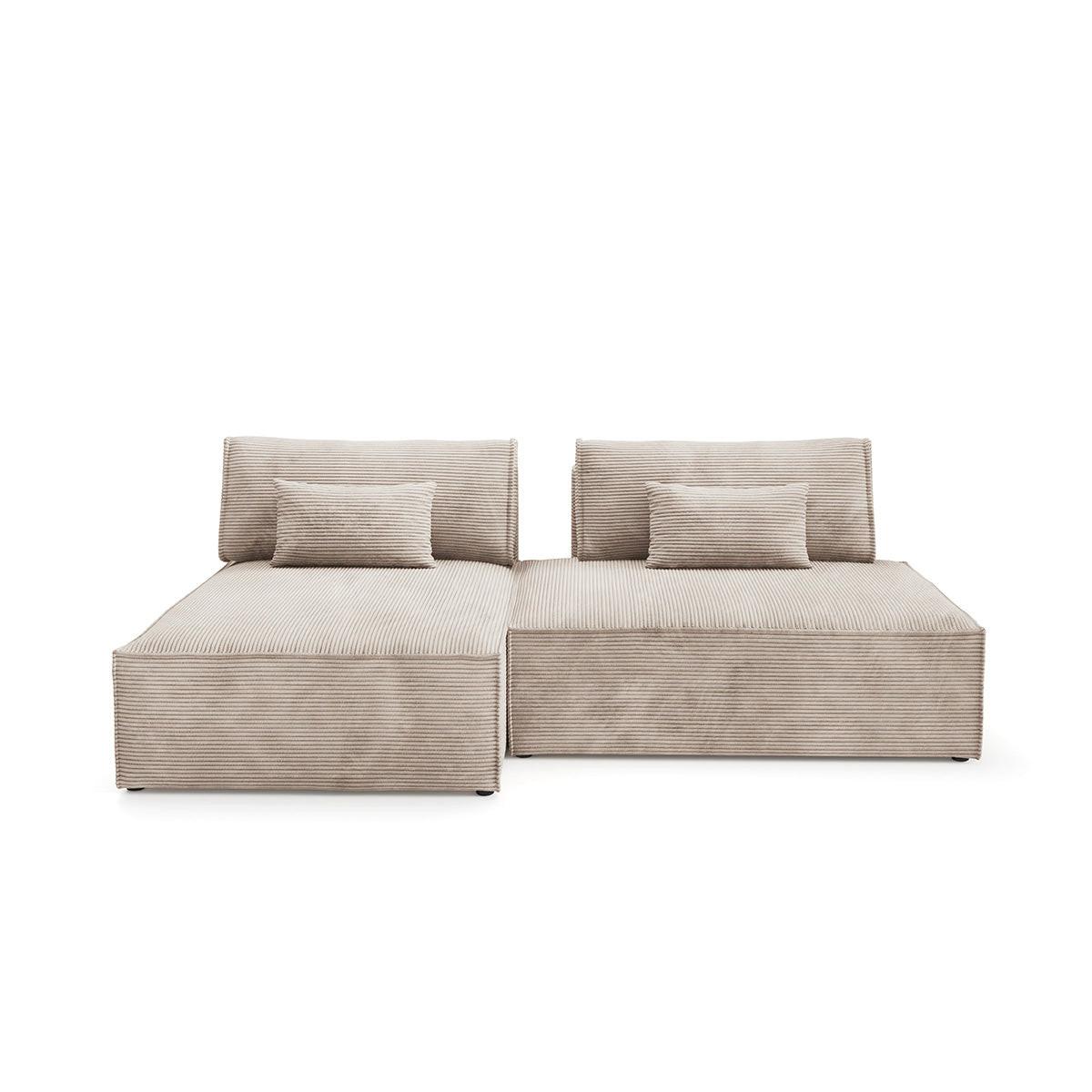 ECKSOFA Georgia Taupe - Taupe, Holz (236/148cm) - Petits-meubles