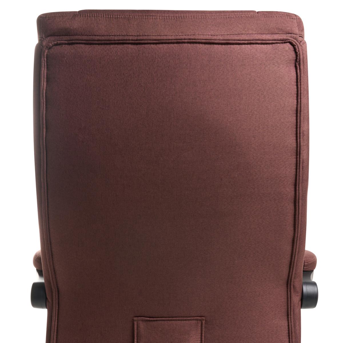 CHEFSESSEL Leinen Braun Magnus - Braun, Textil (70/116/70cm) - Beliani