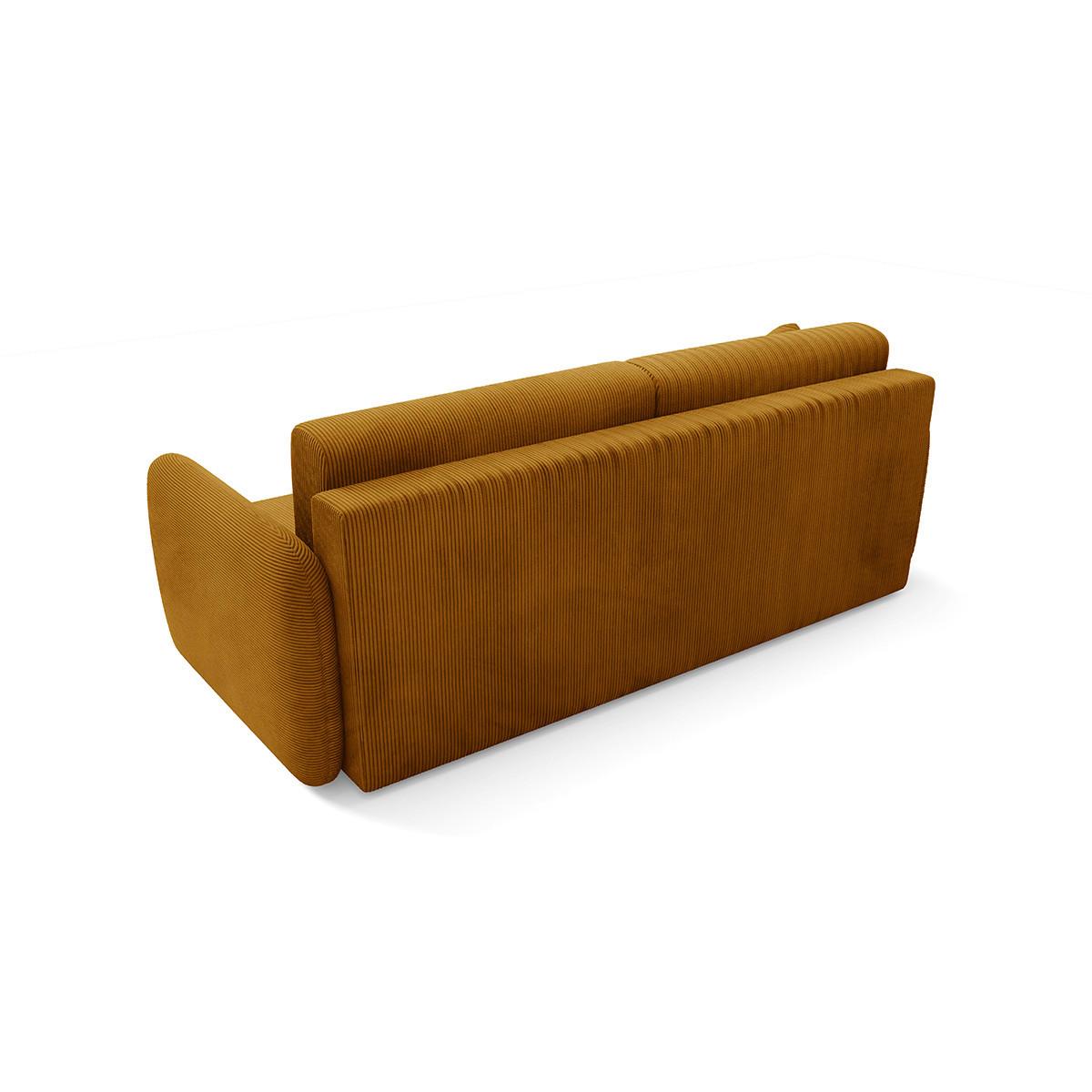 SOFA Dora 3 Sitzplätze Braun - Braun, Holz (233/92/110cm) - Petits-meubles