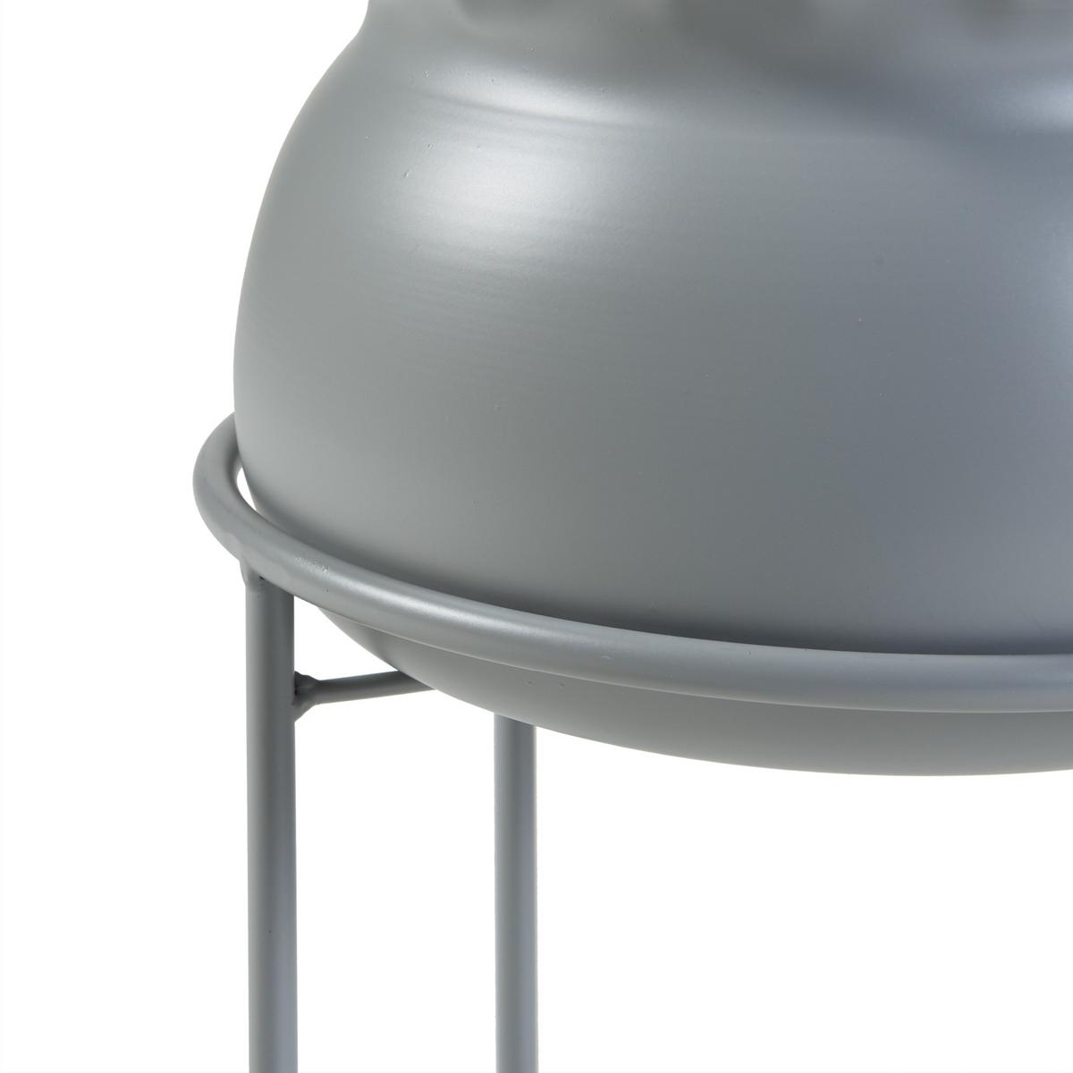 BLUMENSTÄNDER Assen - Grau, Metall (23.5/23.5/38cm) - [en.casa]