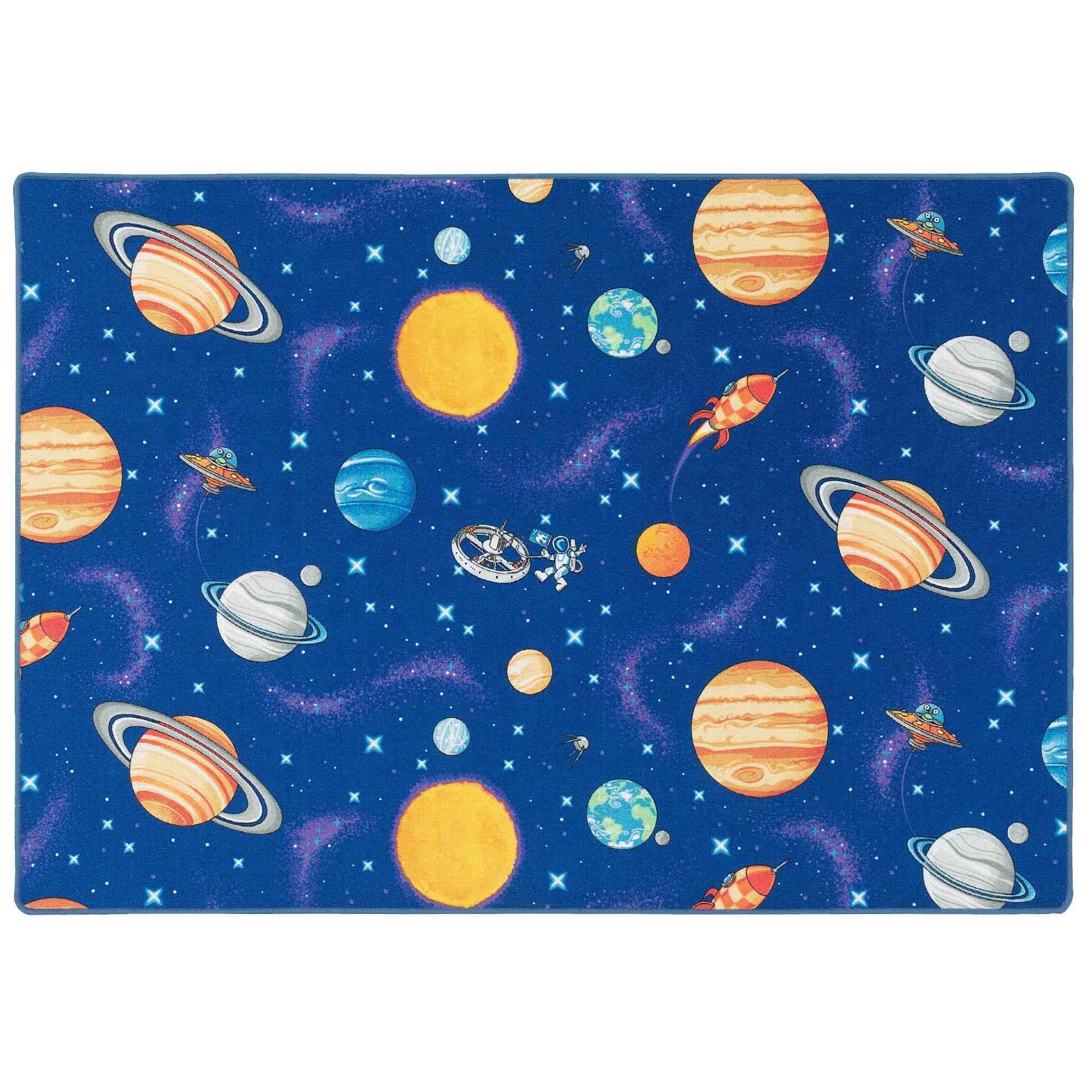 KINDER SPIEL TEPPICH WELTALL - Blau, Textil (160/160cm) - Snapstyle