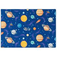 KINDER SPIEL TEPPICH WELTALL - Blau, Textil (80/160cm) - Snapstyle