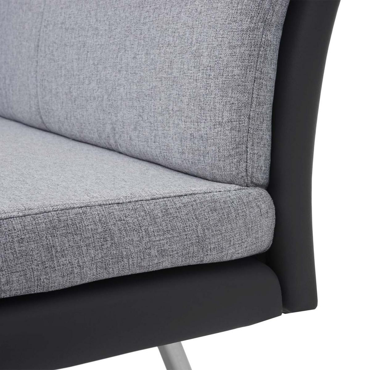 SITZBANK Grau, Schwarz - Schwarz/Grau, Textil (180/96/70cm) - MCW
