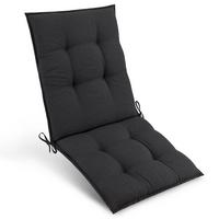 NIEDERLEHNERAUFLAGE Sun-NL 105/50/8cm Anthrazit - Anthrazit, Textil (50/8/105cm) - Beautissu 