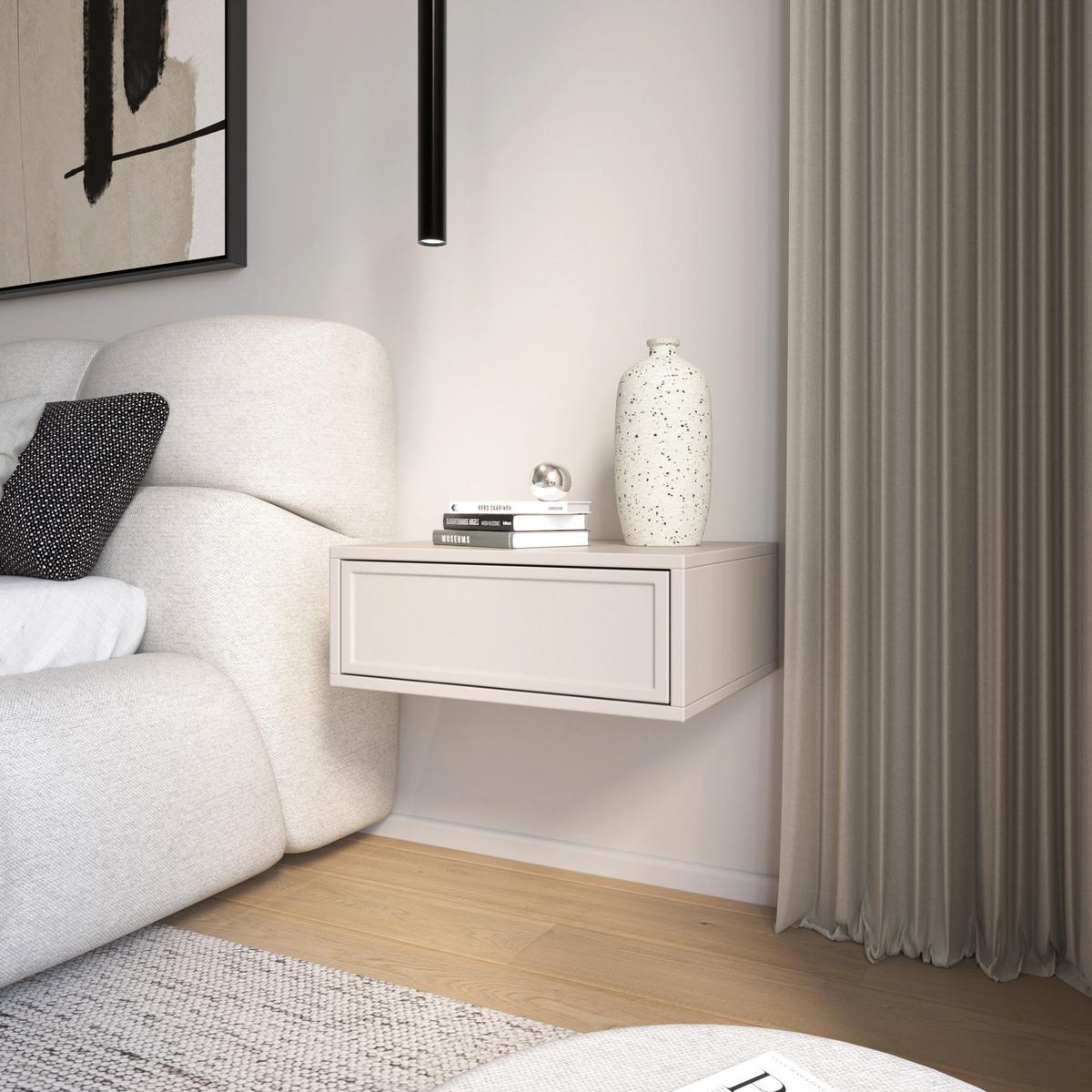 NACHTTISCH VELVETO cachemire 50 cm - Kaschmir, Holzwerkstoff (50/20.2/37cm) - Selsey