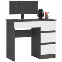 SCHREIBTISCH Graphit Grau, Weiß 77/90/50 - Weiß, Holzwerkstoff (120/50/77cm) - RAUMHIRSCH FURNITURE