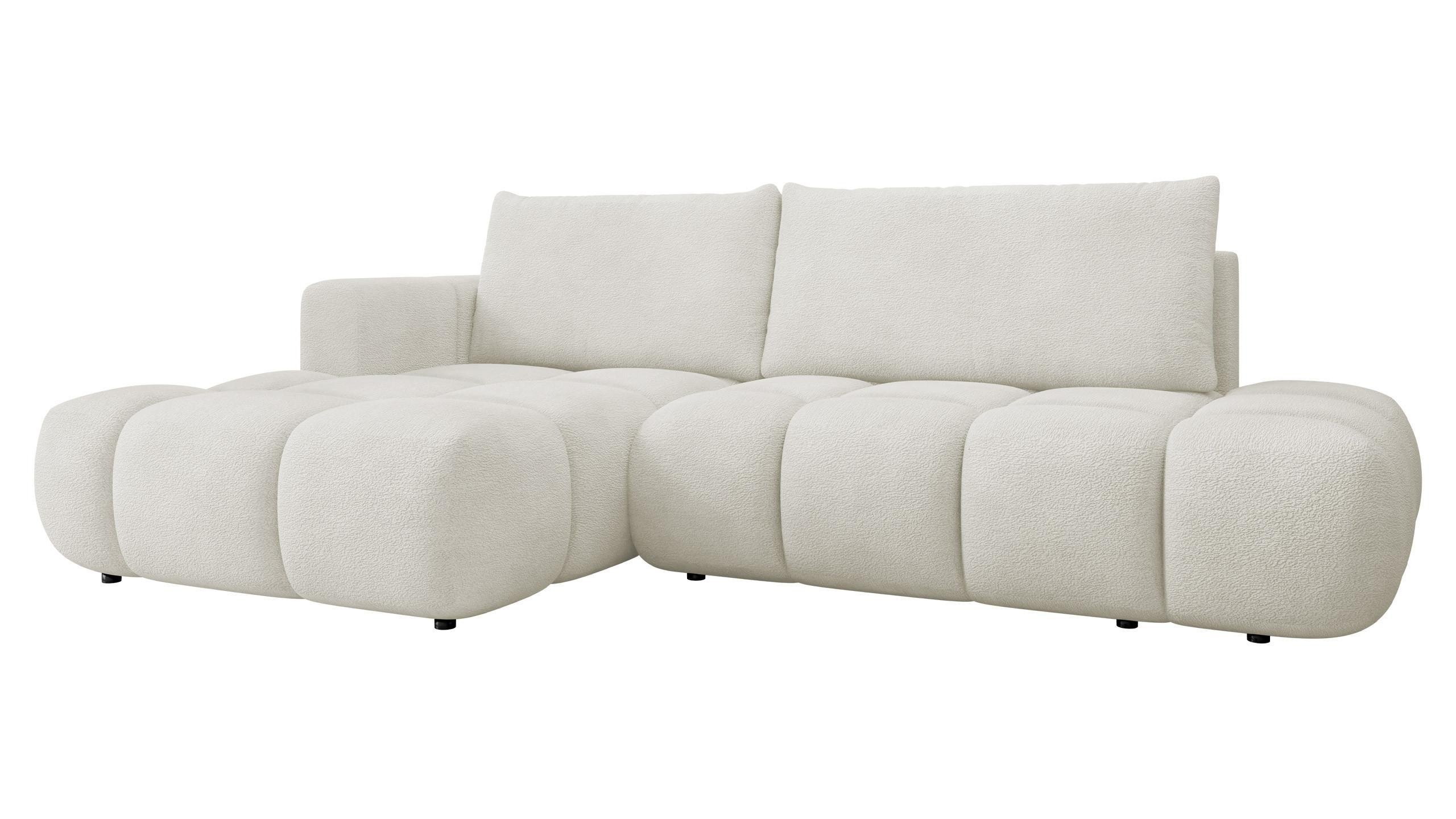 ECKSOFA Soffi, Seite: Links - Schwarz/Naturfarben, Holz/Kunststoff (283/166cm) - MIRJAN24