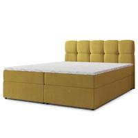 BOXBETT MERU 160x200 cm mit Matratze und Topper - Gelb - Gelb, Holz (160/200cm) - MASSENO