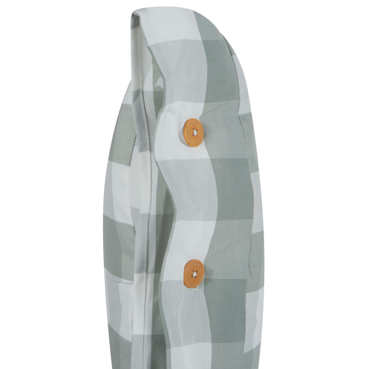 DEKOKISSEN 2er-Set Mintgrün 45/45 cm Tamnine - Weiß/Mintgrün, Textil (45/45cm) - Beliani