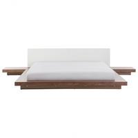 BETT mit Lattenrost 180x200 cm Heller Holzfarbton Zen - Hellbraun, Holzwerkstoff (180/200cm) - Beliani