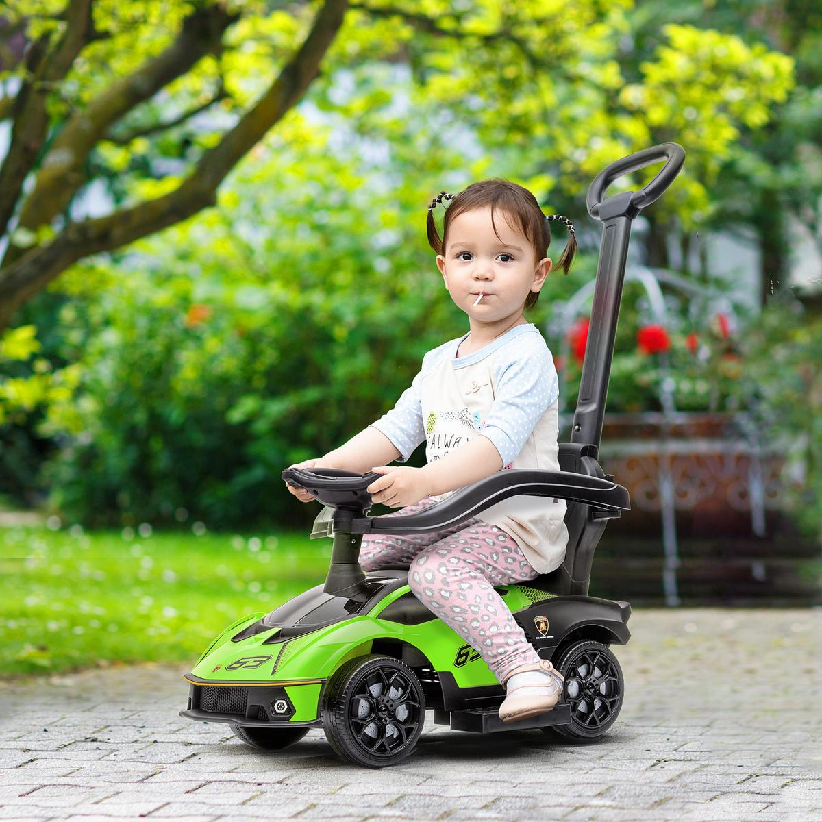 KINDER-RUTSCHAUTO Kunststoff Metall Grün - Grün, Kunststoff (86.5/40/89.5cm) - AIYAPLAY