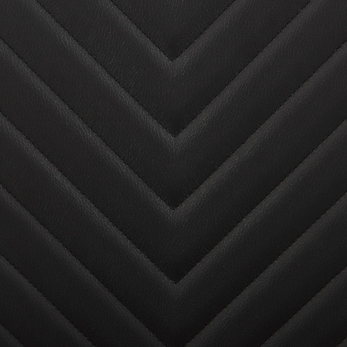 ESSZIMMERSTUHL 2er-Set Kunstleder Schwarz Picknes - Schwarz, Textil/Metall (43/105/55cm) - Beliani
