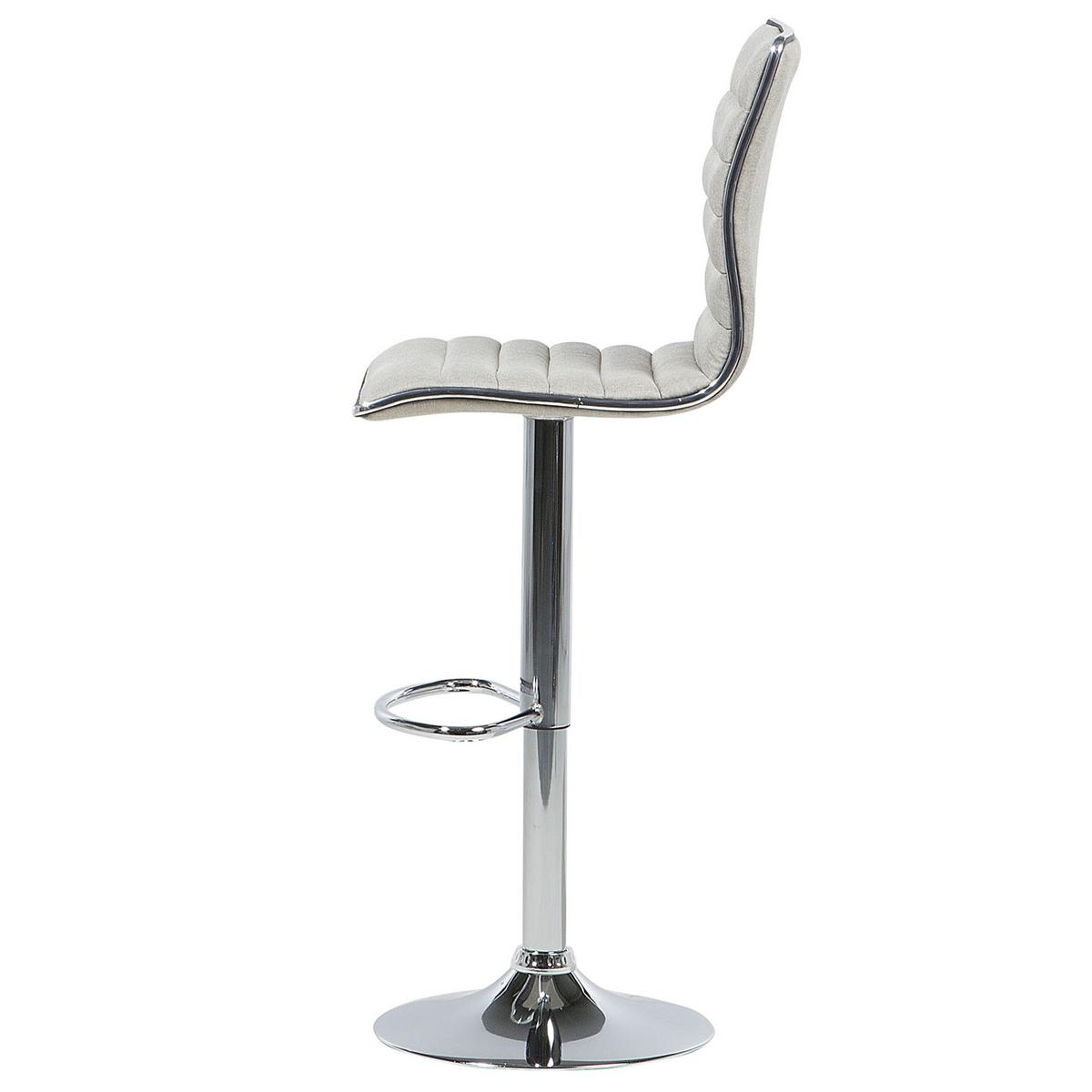 BARHOCKER 2er-Set Polsterbezug Beige Lucerne - Beige, Textil/Metall (40/116/39cm) - Beliani
