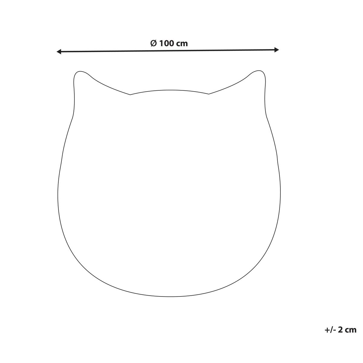 KINDERTEPPICH-KITTY 100/100 cm - Grau, Kunststoff (100/100cm) - Beliani
