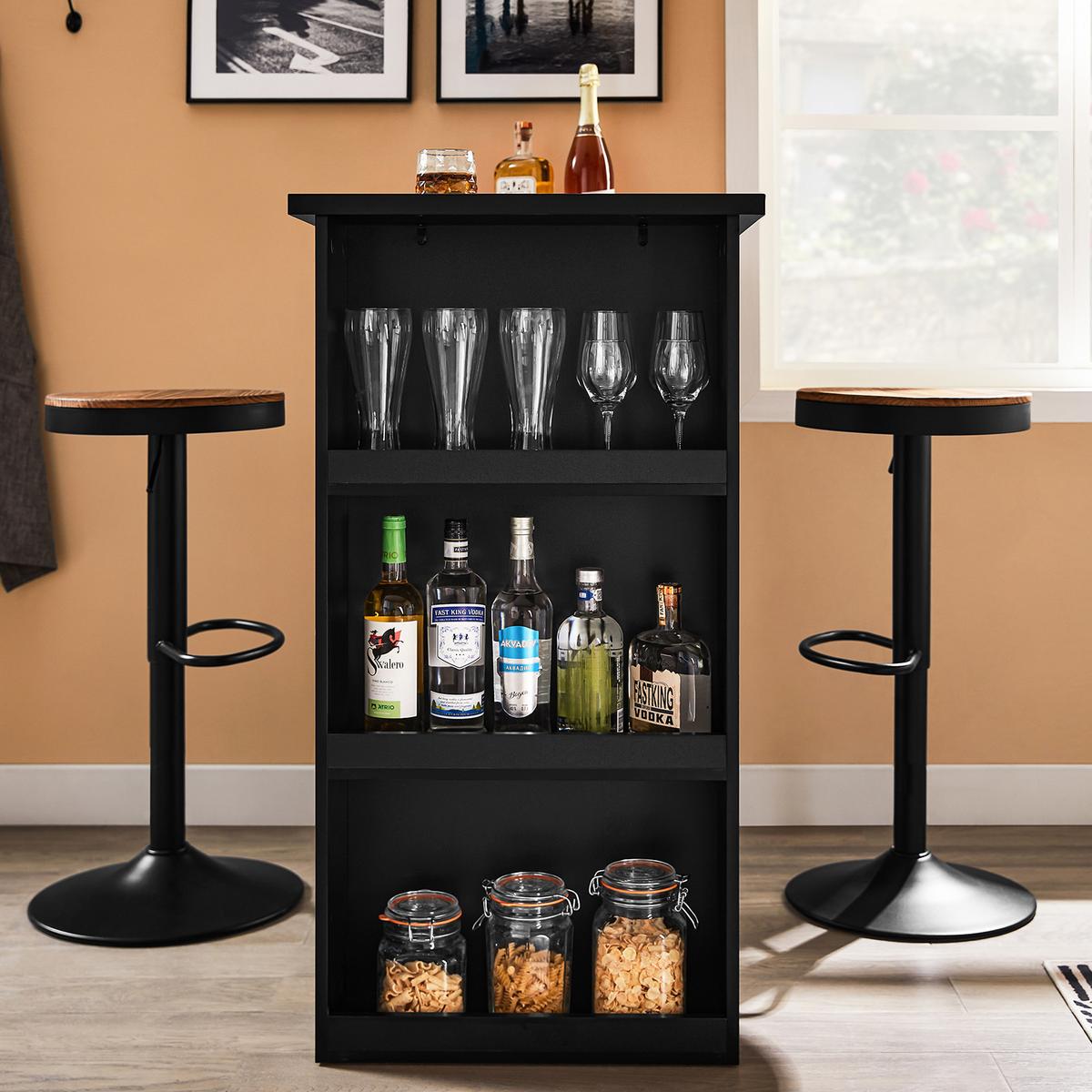 BARTISCH Schwarz - Schwarz, Holzwerkstoff (57/112/106cm) - SoBuy