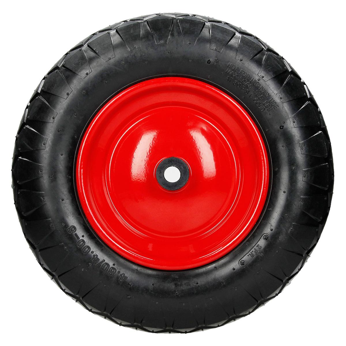 SCHUBKARRENRAD - Rot, Metall (9.5/39/39cm) - ECD-Germany